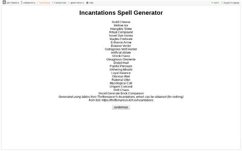Mwgic spell incantation generator